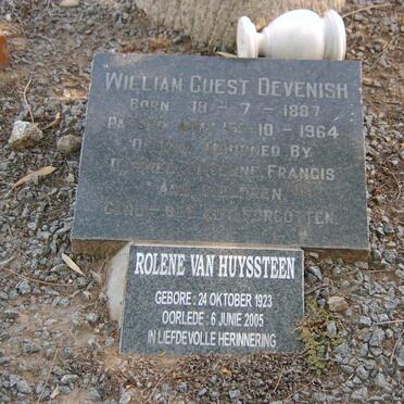 DEVENISH William Guest 1887-1964 :: VAN HUYSSTEEN Rolene 1923-2005
