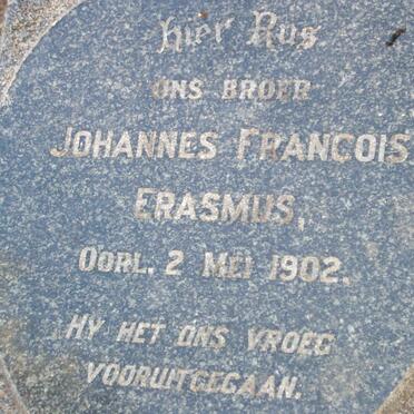 ERASMUS Johannes Francois -1902