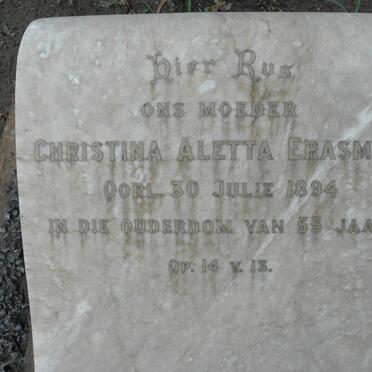 ERASMUS Christina Aletta -1894