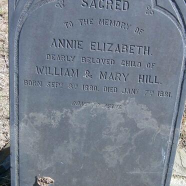 HILL Annie Elizabeth 1880-1881
