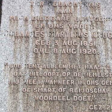 KRUGER Johannes Martinus 1851-1920