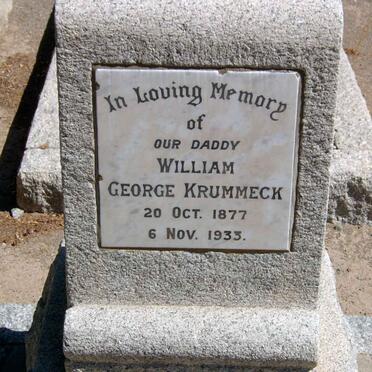 KRUMMECK William George 1877-1933
