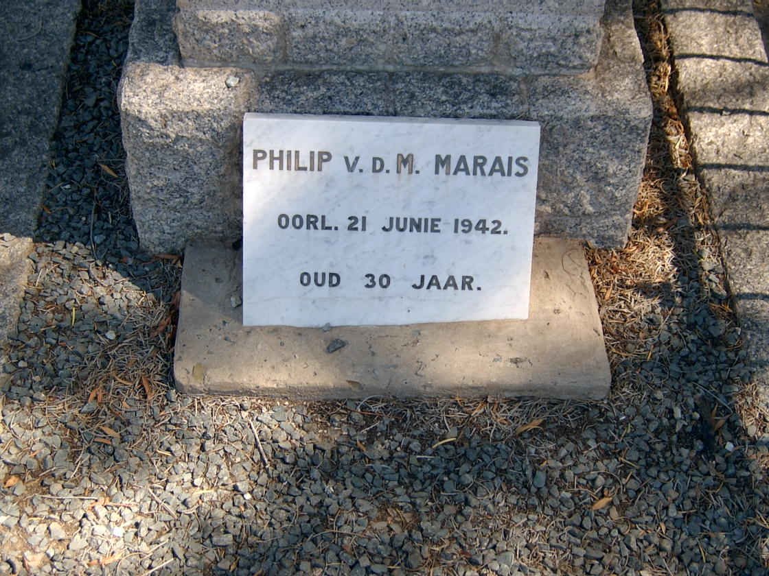 MARAIS Philip v.d. Merwe -1842