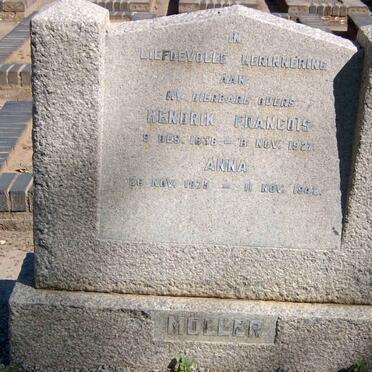 MOLLER Hendrik Francois 1838-1927 :: MOLLER Anna 1875-1942