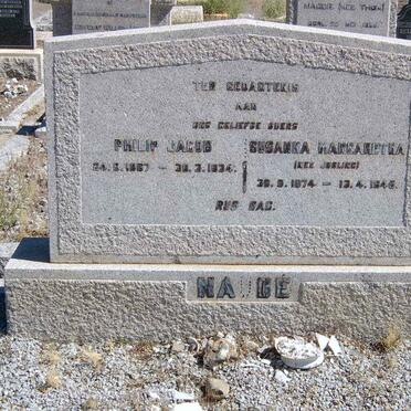 NAUDE Philip Jacob 1857-1934 &amp; Susanna Margaretha JOSLING 1874-1945