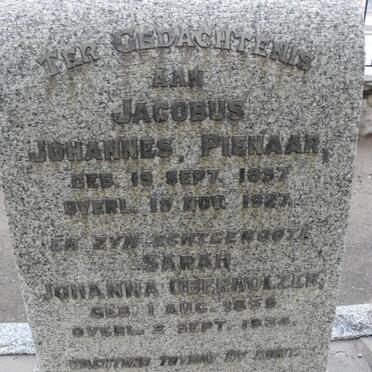 PIENAAR Jacobus Johannes 1857-1927 &amp; Sarah Johanna OBERHOLZER 1858-19?4