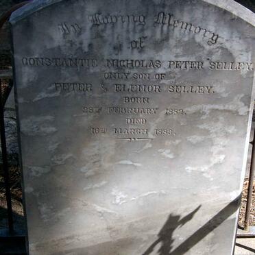 SELLEY Constantie Nicholas Peter 1882-1883