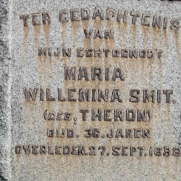 SMIT Maria Willemina nee THERON -1898