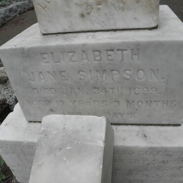 SIMPSON Elizabeth Jane -1899