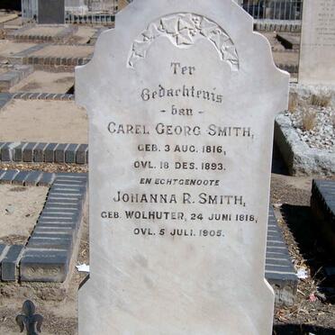 SMITH Carel Georg 1816-1893 &amp; Johanna R. WOLHUTER 1818-1905