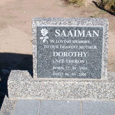 SAAIMAN Dorothy nee THERON 1934-2000