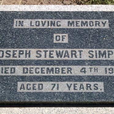 SIMPSON Joseph Stewart -1934