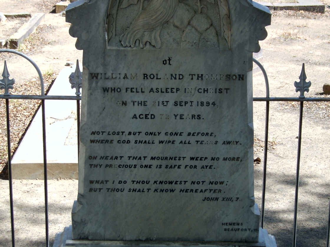 THOMPSON William Roland -1894