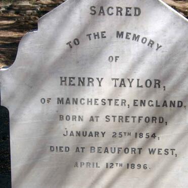 TAYLOR Henry 1854-1896