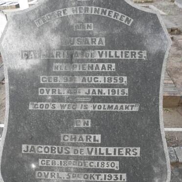 VILLIERS Susara Catharina, de nee PIENAAR 1859-1915