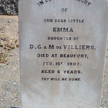 VILLIERS Emma, de -1903