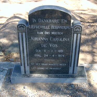 VOS Johanna Carolina, de 1891-1974