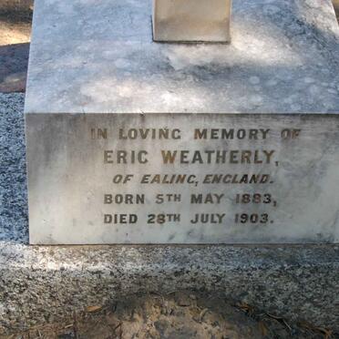 WEATHERLY Eric 1883-1903