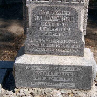 WOOD Harry -1903 :: WOOD Harriet Alice -1912