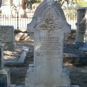 WESTHUIZEN Elizabeth, van der -1900