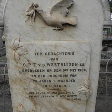 WESTHUIZEN C.P.T., v.d. -1906 &amp; Maria Johanna JACOBS -1902 