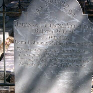 WILSON Johanna Cathrina 1855-1882