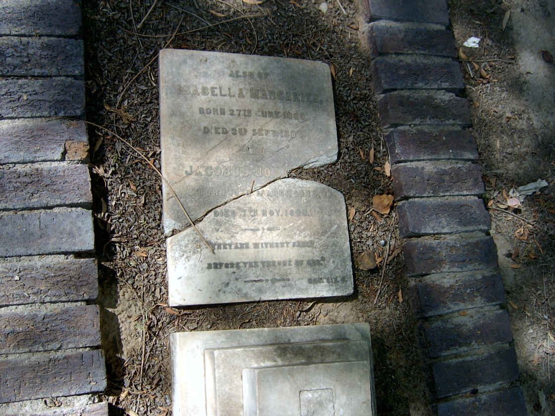 ? Jacobus Johannes 18??-18?? &amp; Isabella Margarita 18??-1881