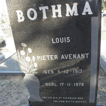 BOTHMA Louis Pieter Avenant 1917-1978