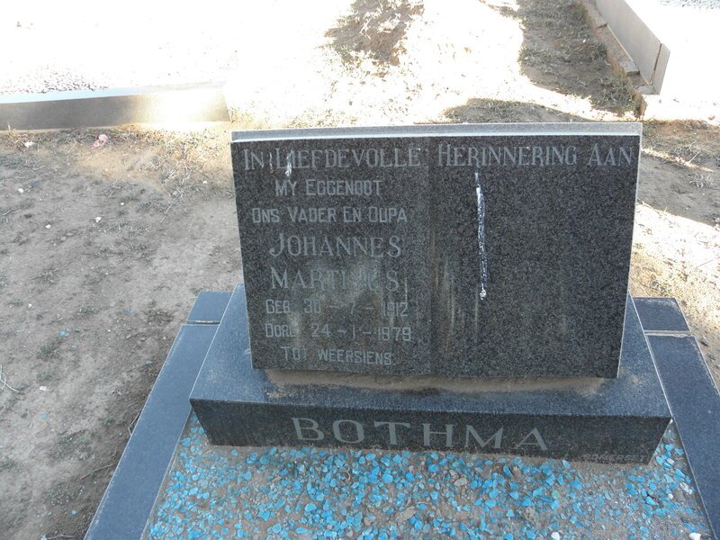 BOTHMA Johannes Marthinus 1912-1979