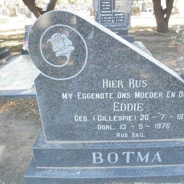 BOTMA Eddie nee GILLESPIE 1921-1976