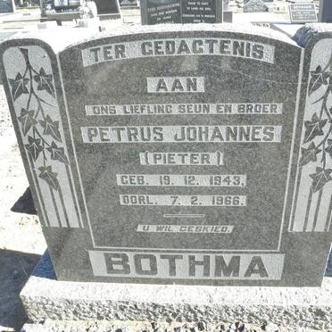 BOTHMA Petrus Johannes 1943-1966