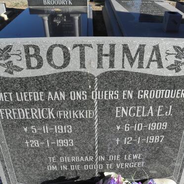 BOTHMA Frederick 1913-1993 &amp; Engela E.J. 1909-1987
