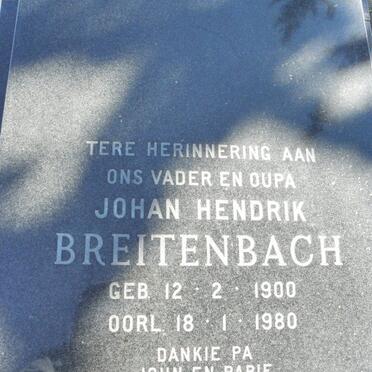 BREITENBACH Johan Hendrik 1900-1980
