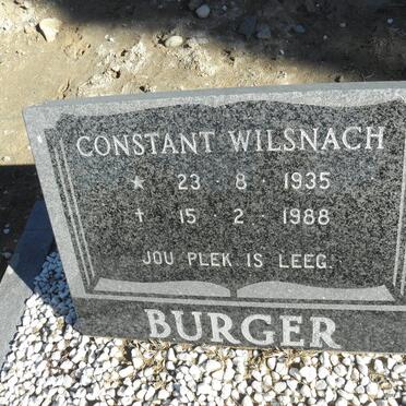 BURGER Constant Wilsnach 1935-1988