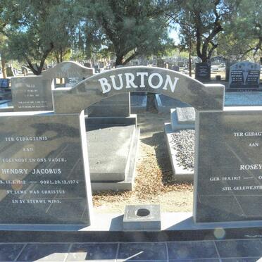 BURTON Hendry Jacobus 1912-1974 &amp; Rosey 1917-2005