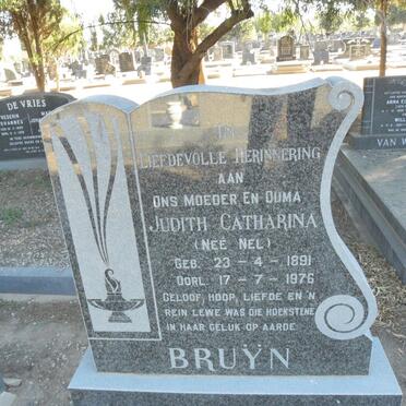 BRUYN Judith Catherina nee NEL 1891-1976