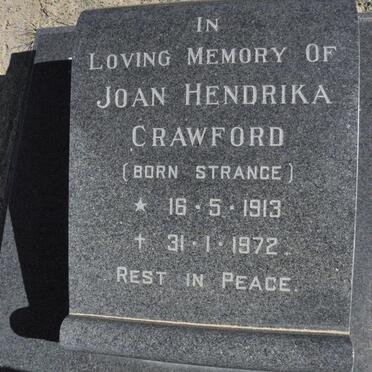 CRAWFORD Joan Hendrika nee STRANGE 1913-1972