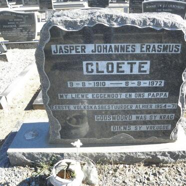 CLOETE Jasper Johannes Erasmus 1910-1972
