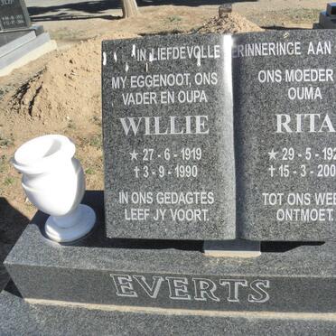 EVERTS Willie 1919-1990 &amp; Rita 1921-2000