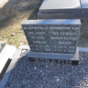 ESBACH Ronald 1941-2008 &amp; Regina 1926-1994