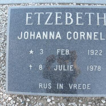 ETZEBETH Johanna Cornelia 1922-1978