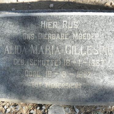 GILLESPIE Alida Maria nee SCHUTTE 1887-1962