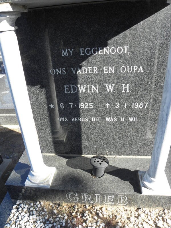 GRIEB Edwin W.H. 1925-1987