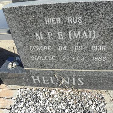 HEUNIS M.P.E. 1936-1986