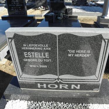 HORN Estelle nee DU TOIT 1914-2009