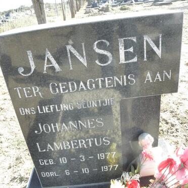 JANSEN Johannes Lambertus 1977-1977