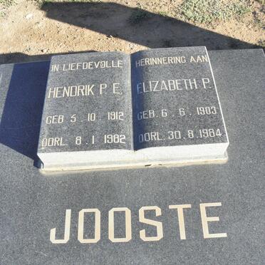 JOOSTE Hendrik P.E. 1912-1982 &amp; Elizabeth P. 1903-1984