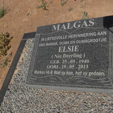 MALGAS Elsie nee DEERLING 1940-2013