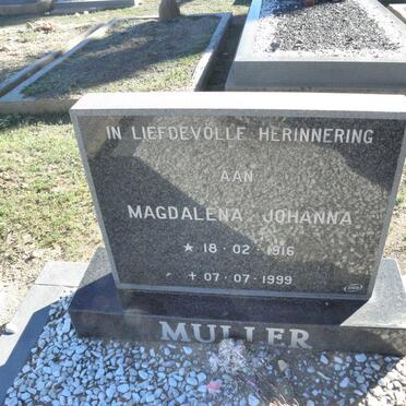 MULLER Magdalena Johanna 1916-1999