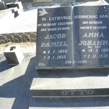 OTTO Jacob Daniel 1898-1975 &amp; Anna Johanna DU TOIT 1901-1979